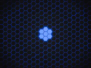 Preview Wallpaper Hexagons, Patterns, Texture, Blue, Dark Wallpaper