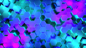 Preview Wallpaper Hexagons, Rendering, Light, Shape Wallpaper