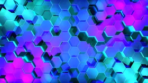 Preview Wallpaper Hexagons, Rendering, Light, Shape Wallpaper