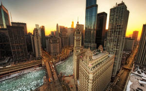 Preview Wallpaper London, Top View, Building, Clock, Bridge, River, Hdr Wallpaper