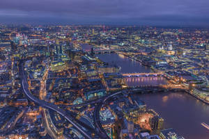 Preview Wallpaper London, United Kingdom, Night City, Top View Wallpaper