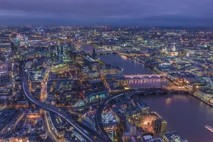 Preview Wallpaper London, United Kingdom, Night City, Top View Wallpaper