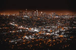 Preview Wallpaper Los Angeles, Usa, Night City, Top View Wallpaper
