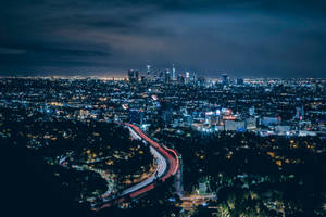 Preview Wallpaper Los Angeles, Usa, Skyscrapers, Night, Top View Wallpaper