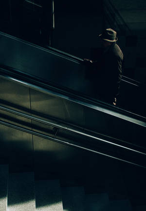 Preview Wallpaper Man, Anonymous, Stairs, Dark Wallpaper