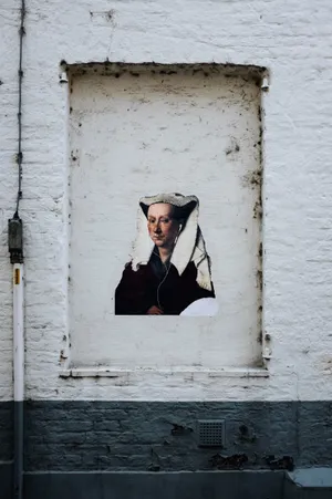 Preview Wallpaper Margaret Van Eyck, Street Art, Wall, Graffiti, Brick, Modern Art Wallpaper