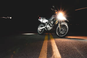 Preview Wallpaper Motorcycle, Asphalt, Headlights, Light Wallpaper