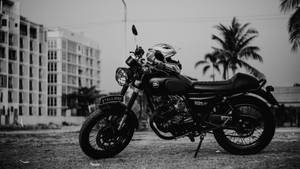 Preview Wallpaper Motorcycle, Helmet, Bw Wallpaper