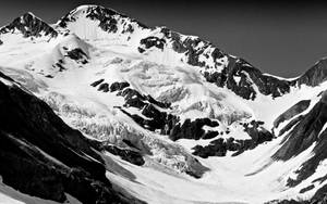 Preview Wallpaper Mountain, Peaks, Snow, Black And White Wallpaper