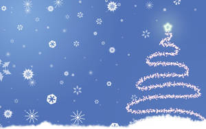 Preview Wallpaper New Year, Christmas, Blue, Fur-tree, Silhouette Wallpaper