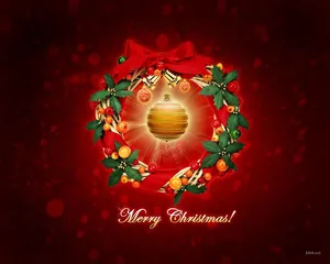 Preview Wallpaper New Year, Christmas, Wreath, Sphere, Congratulation Wallpaper
