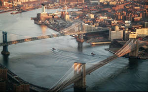 Preview Wallpaper New York, Bridge, View From Above, Building Wallpaper