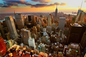 Preview Wallpaper New York, Home, Skyscrapers, Rooftops, Sunset Wallpaper