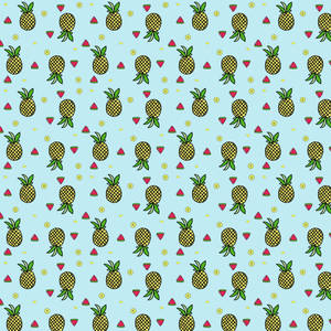 Preview Wallpaper Pattern, Fruit, Tropical, Pineapple, Watermelon, Lime Wallpaper