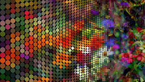 Preview Wallpaper Pixels, Circles, Colorful, Generative Art Wallpaper