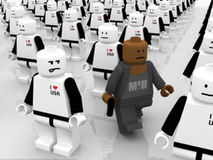 Preview Wallpaper Robots, Police, Crowd, People Wallpaper