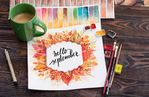 Preview Wallpaper September, Lettering, Paints, Inscription, Text Wallpaper