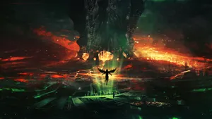 Preview Wallpaper Silhouette, Angel, Wings, Flight, Dark, Art Wallpaper