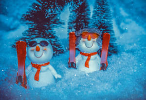 Preview Wallpaper Snowman, New Year, Christmas, Snow, Figurine, Toy Wallpaper