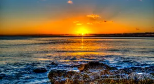Preview Wallpaper Sunset, Horizon, Sea, Surf, Hawaii, Ocean Wallpaper