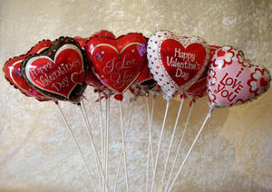 Preview Wallpaper Valentines Day, Hearts, Balloons, Signs, Many Wallpaper