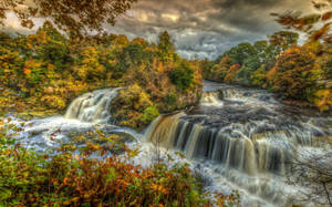 Preview Wallpaper Waterfall, River, Mountains, Hdr Wallpaper