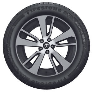 Pristine Firestone Dark Gray Hubcap Wallpaper