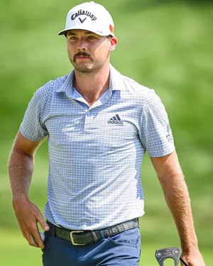 Professional Golfer Sam Burns Sporting A Moustache Wallpaper