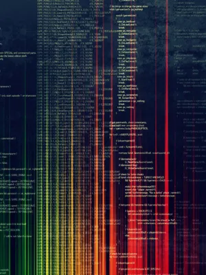 Programming Iphone Codes On Glitchy Screen Wallpaper