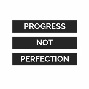 Progress Not Perfection Black And White Quotes Wallpaper