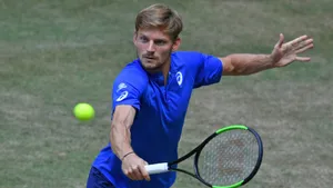 Prominent Tennis Pro David Goffin In An Athleisure Blue Shirt Wallpaper