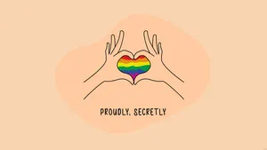 Proudly Secretly Lesbian Aesthetic Wallpaper