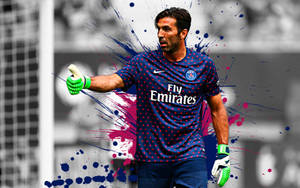 Psg Buffon Splash Art Wallpaper