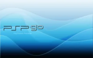 Psp Go Logo On Blue Waves Wallpaper