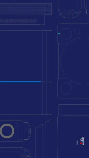 Psp Schematics Blue Aesthetic Wallpaper