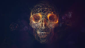 Psychedelic Geometric Skull Wallpaper