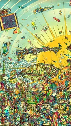 Psychedelic Iphone Futuristic Life Wallpaper