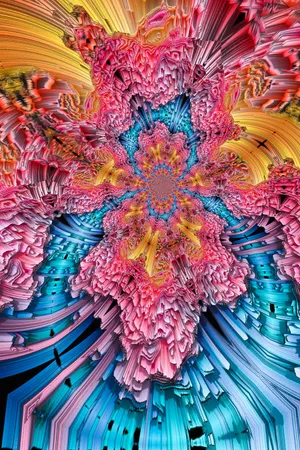 Psychedelic Iphone Pink Objects Wallpaper