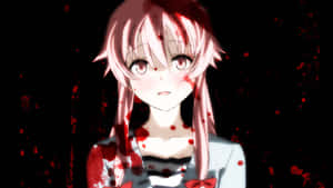 Psycho Anime Girl In Lonely Despair Wallpaper