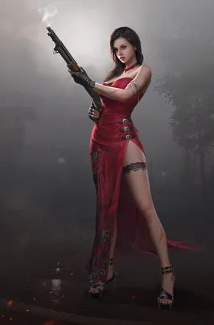 Pubg Girl In Red Dress Wallpaper