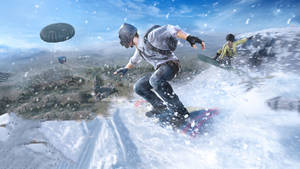 Pubg Lite Characters Snowboarding Wallpaper