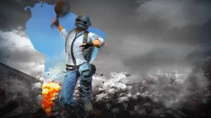 Pubg Lite Player Smashing Wallpaper