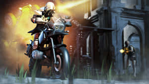 Pubg New State Man Riding Motorcycle Wallpaper