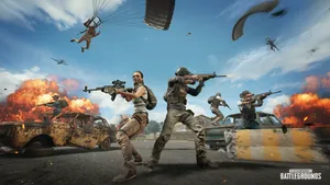 Pubg Team On Fighting Scene 1366x768 Wallpaper