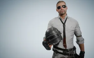 Pubg Thumbnail Guy With Helmet Wallpaper