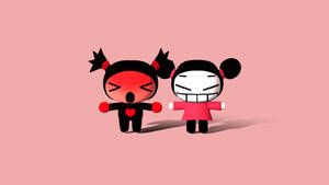 Pucca With Embarrassed Garu Wallpaper