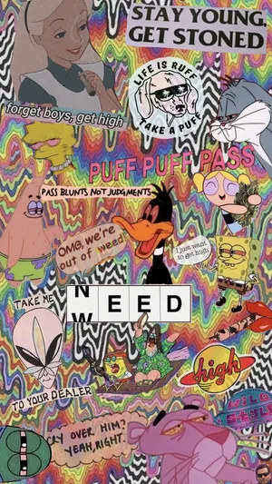 Puff Puff Pass Weed Aesthetic Wallpaper