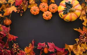Pumpkins And Leaves Fall Halloween Wallpaper