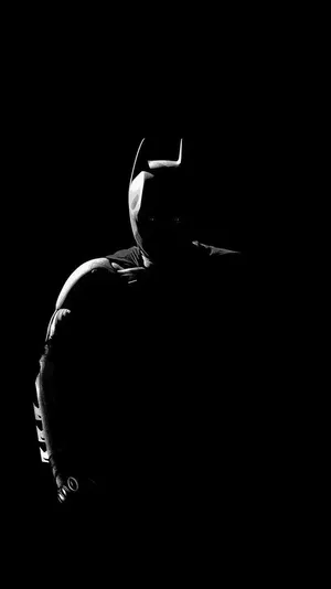 Pure Black Oled Batman Wallpaper