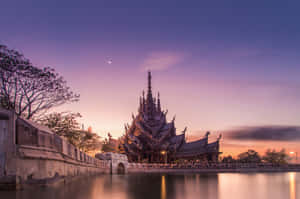 Purple Aesthetic Sanctuary Of Truth Desktop Wallpaper